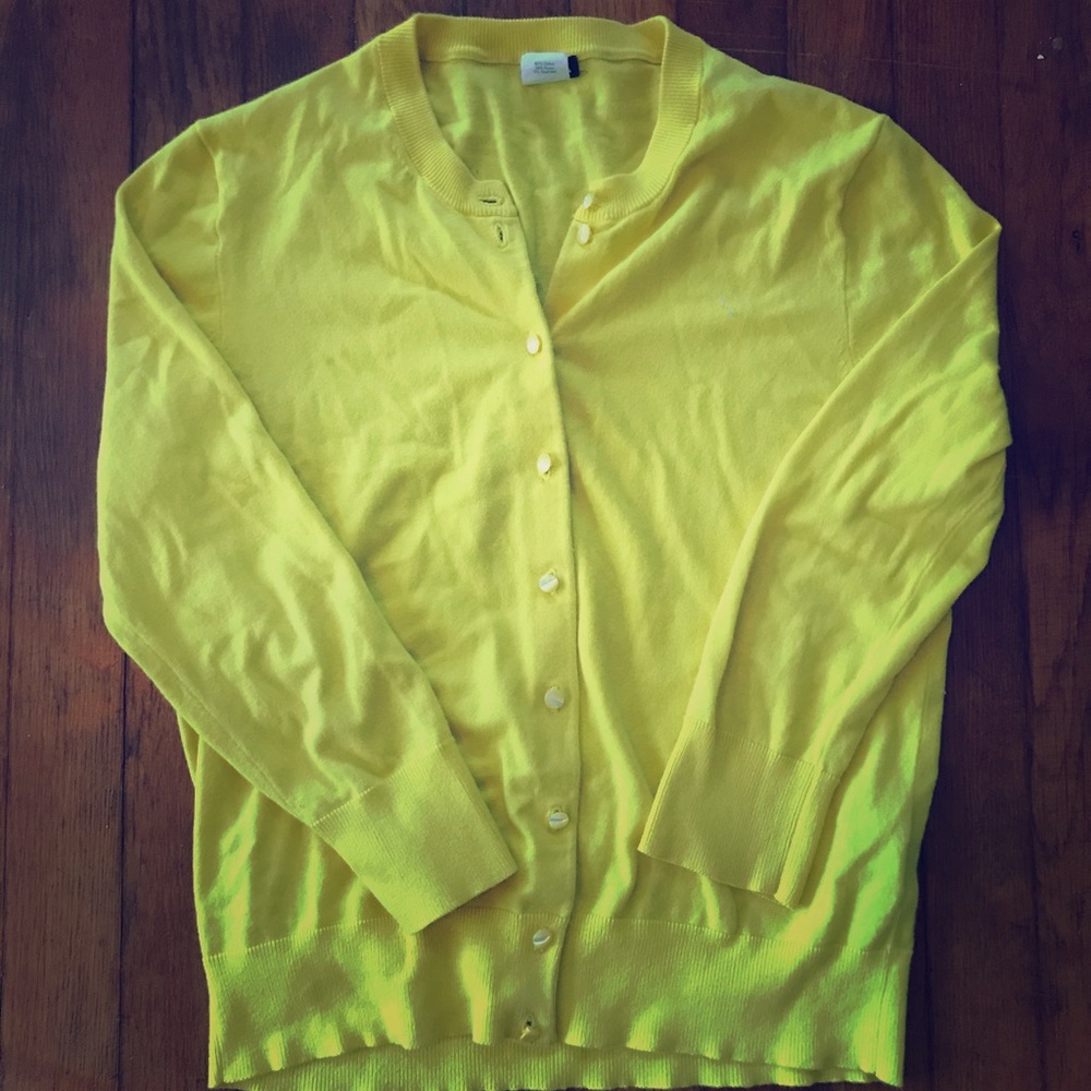 Yellow J.Crew cardigan